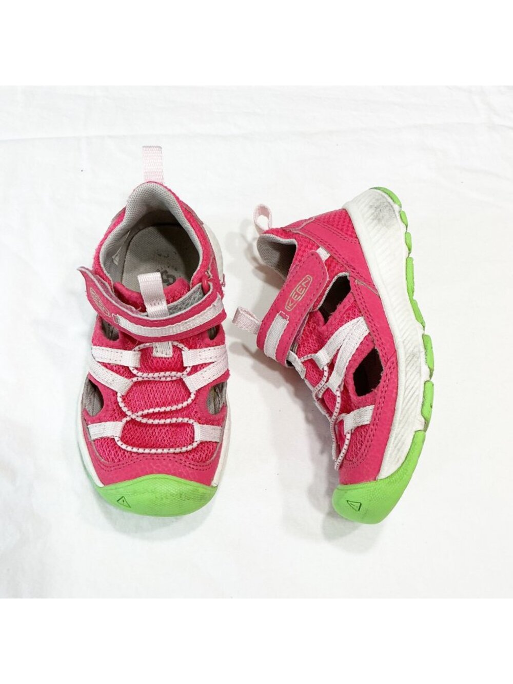 Keen Motozoa Sandal Kids Pink Closed-Toe Size 10 US Hook & Loop Water-Resistant